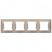 Рамка Schneider Electric Sedna 4-постовая термопластик титан SDN5800768