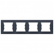 Рамка Schneider Electric Sedna 4-постовая термопластик графит SDN5800770
