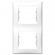 Рамка Schneider Electric Sedna 2-постова вертикальна термопластик білий SDN5801121