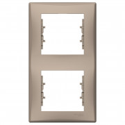 Рамка Schneider Electric Sedna 2-постовая вертикальная термопластик титан SDN5801168