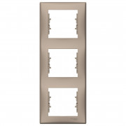 Рамка Schneider Electric Sedna 3-постовая вертикальная термопластик титан SDN5801368