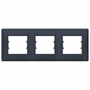Рамка Schneider Electric Sedna 3-постовая IP44 термопластик графит SDN5810770