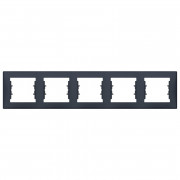 Рамка Schneider Electric Sedna 5-постова термопластик графіт SDN5800970