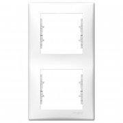 Рамка Schneider Electric Sedna 2-постовая вертикальная термопластик белый SDN5801121