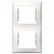 Рамка Schneider Electric Sedna 2-постовая вертикальная термопластик слоновая кость SDN5801123