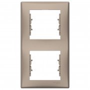 Рамка Schneider Electric Sedna 2-постова вертикальна термопластик титан SDN5801168