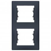 Рамка Schneider Electric Sedna 2-постовая вертикальная термопластик графит SDN5801170