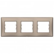 Рамка Schneider Electric Sedna 3-постовая IP44 термопластик титан SDN5810768
