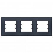 Рамка Schneider Electric Sedna 3-постовая IP44 термопластик графит SDN5810770