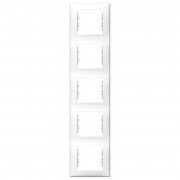 Рамка Schneider Electric Sedna 5-постовая вертикальная термопластик белый SDN5801521