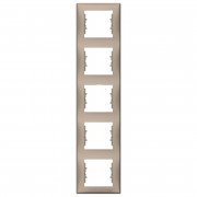 Рамка Schneider Electric Sedna 5-постовая вертикальная термопластик титан SDN5801568