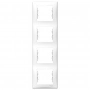 Рамка Schneider Electric Sedna 4-постовая вертикальная термопластик белый SDN5802021