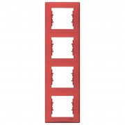 Рамка Schneider Electric Sedna 4-постовая вертикальная термопластик красный SDN5802041