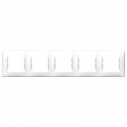 Рамка Schneider Electric Sedna 5-постова термопластик білий SDN5800921