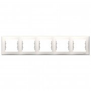 Рамка Schneider Electric Sedna 5-постовая термопластик слоновая кость SDN5800923