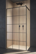 Душевая перегородка Radaway Modo X Black II Factory 150х200 см черный/прозрачное стекло 389354-54-55