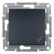 Кнопка звонка Schneider Electric Asfora самозажимная антрацит EPH0800171