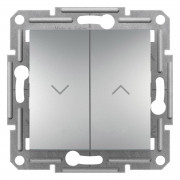 Выключатель для жалюзи Schneider Electric Asfora 2-клавишный самозажимный алюминий EPH1300161