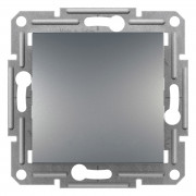 Выключатель проходной Schneider Electric Asfora 1-клавишный самозажимный сталь EPH0400162