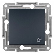 Кнопка дзвінка Schneider Electric Asfora самозатискна антрацит EPH0800171
