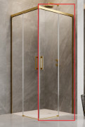 Душевая дверь с пристенком (правая часть кабины) Radaway Idea Gold KDD 120х200.5 см раздвижная золото/прозрачное стекло 387064-09-01R