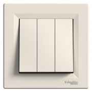 Вимикач Schneider Electric Asfora 3-клавішний крем EPH2100123