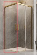 Душевая дверь с пристенком (левая часть кабины) Radaway Idea Gold KDD 100х200.5 см раздвижная золото/прозрачное стекло 387062-09-01L