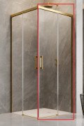 Душевая дверь с пристенком (правая часть кабины) Radaway Idea Gold KDD 90х200.5 см раздвижная золото/прозрачное стекло 387060-09-01R