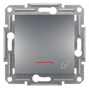 Кнопка звонка Schneider Electric Asfora с подсветкой самозажимная сталь EPH1700162
