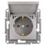 Розетка Schneider Electric Asfora с заземлением и крышкой бронза EPH3100169