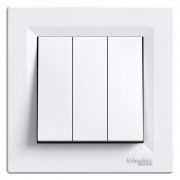 Вимикач Schneider Electric Asfora 3-клавішний білий EPH2100121