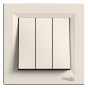 Выключатель Schneider Electric Asfora 3-клавишный крем EPH2100123
