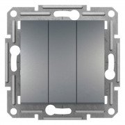 Выключатель Schneider Electric Asfora 3-клавишный сталь EPH2100162