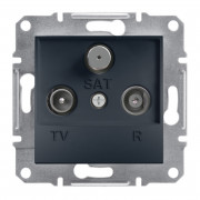 Розетка TV/R/SAT кінцева Schneider Electric Asfora 1 дБ антрацит EPH3500171