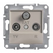 Розетка TV/R/SAT проходная Schneider Electric Asfora 4 дБ бронза EPH3500269