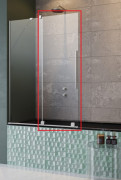 Рухлива частина шторки для ванни Radaway Furo PND II 73.8х150 см ліва профіль хром скло прозоре 10109738-01-01L