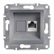 Розетка компьютерная Schneider Electric Asfora RJ45 кат6 UTP сталь EPH4700162