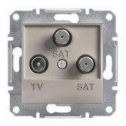 Розетка TV-SAT-SAT прохідна Schneider Electric Asfora 1 дБ бронза EPH3600169