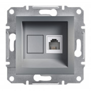 Телефонна розетка Schneider Electric Asfora RJ11 4 контакти сталь EPH4100162
