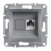 Розетка комп'ютерна Schneider Electric Asfora RJ45 кат5е UTP сталь EPH4300162