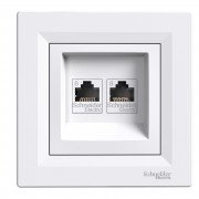 Розетка компьютерная Schneider Electric Asfora RJ45 кат6 UTP двойная белый EPH4800121