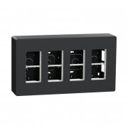 Блок відкритого монтажу Schneider Electric Unica New Unica System+ 4х2 пластик антрацит NU124454