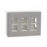 Блок відкритого монтажу Schneider Electric Unica New Unica System + 3х2 пластик алюміній NU123430