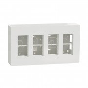 Блок открытого монтажа Schneider Electric Unica New Unica System+ 4х2 пластик белый NU124418