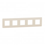 5-постова рамка Schneider Electric Unica New Unica Studio термопластик бежевий NU201044