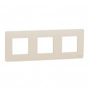 Рамка 3-постовая Schneider Electric Unica New Unica Studio термопластик бежевый NU200644