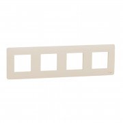 Рамка 4-постовая Schneider Electric Unica New Unica Studio термопластик бежевый NU200844