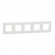 Рамка 5-постовая Schneider Electric Unica New Unica Studio термопластик белый NU201018