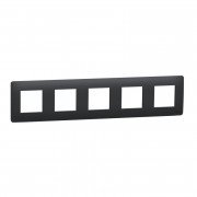 Рамка 5-постовая Schneider Electric Unica New Unica Studio термопластик антрацит NU201054