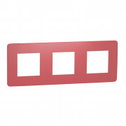Рамка 3-постовая Schneider Electric Unica New Studio Color красный/белый NU280613